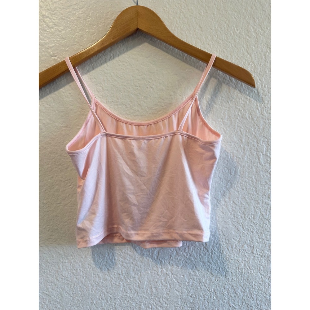 Romwe Pink Rhinestone Cross Wing Graphic Cami Crop Top XS US 2 Y2K Streetwear - Picture 3 of 11